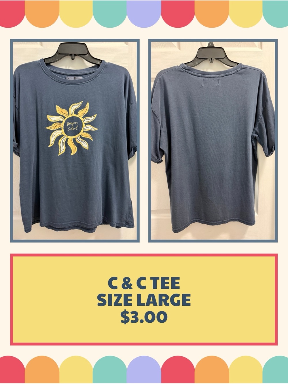 Kids' Blue Sun Graphic T-Shirt - Large